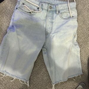 Zara Light Blue Denim Shorts